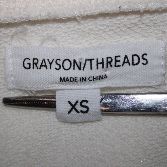 Grayson Threads Sz XS White Gray Orange Skull Graphic Cotton Polyester Top - Picture 12 of 16